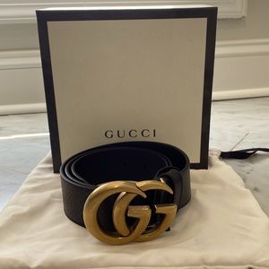 Gucci Wide Leather Belt size 85-34